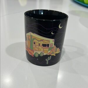 Meow wolf Ceramic Mug with Camper Design